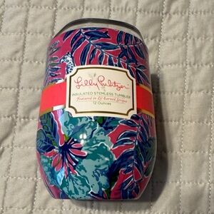 Lilly Pulitzer Insulated Stemless Tumbler - Pink and Blue